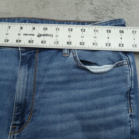 American Eagle Jeans Women's Size 14R Blue Super High-Rise Jegging 29" Inseam - Picture 3 of 16